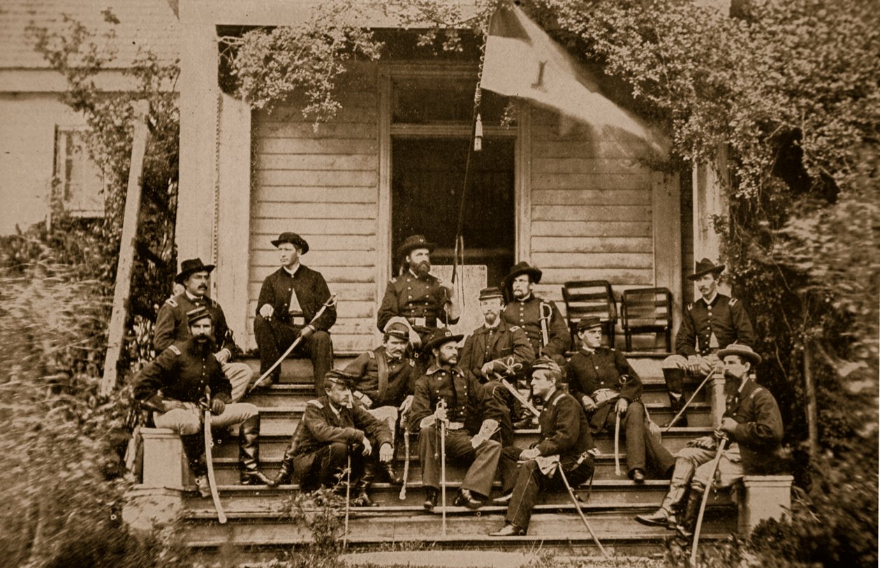 General ATA Torbert og stab, 1864 av Mathew B. Brady