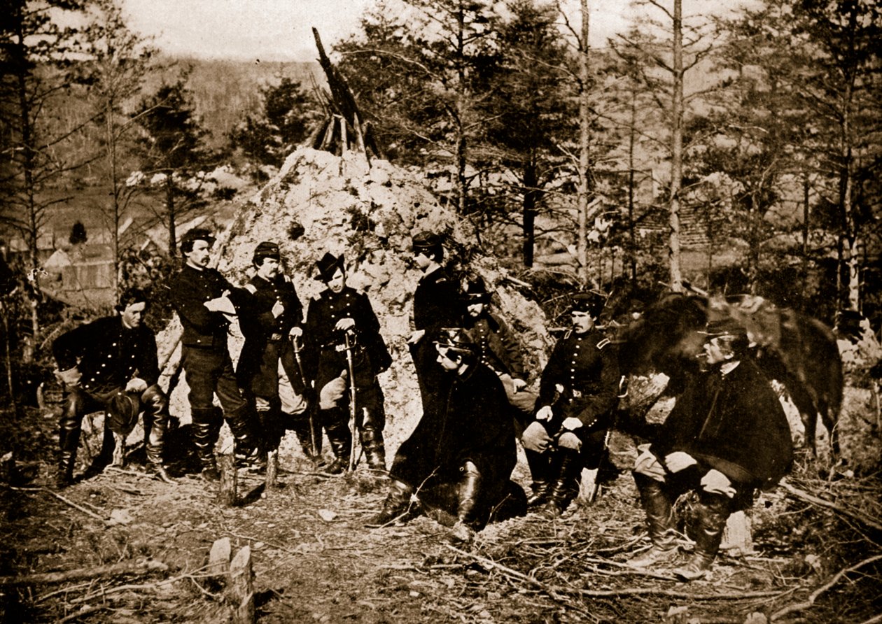 Offiserer for 164. og 170. New York Volunteers, 1861–65 av Mathew B. Brady