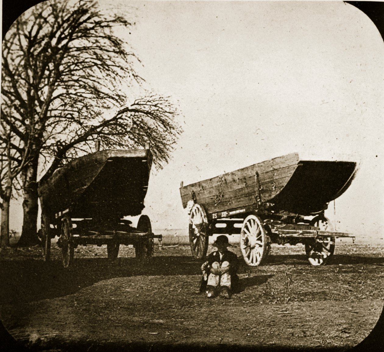 Pontongbåt på hjul, 1861-65 av Mathew B. Brady