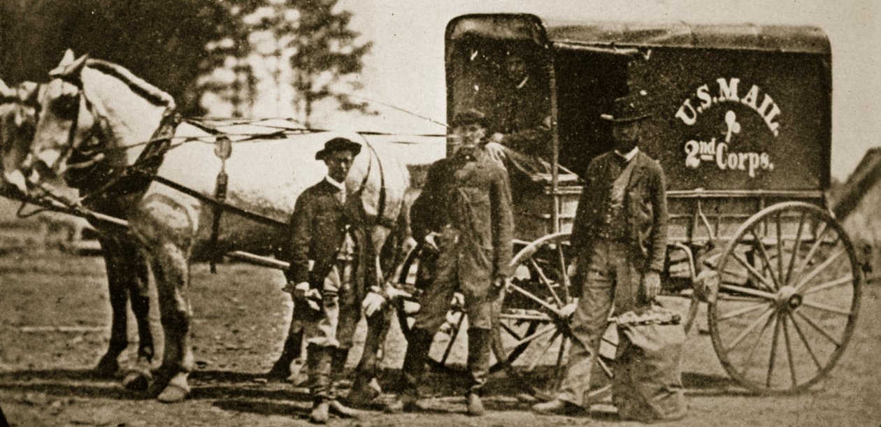 Andre korps postvogn, 1861-65 av Mathew B. Brady