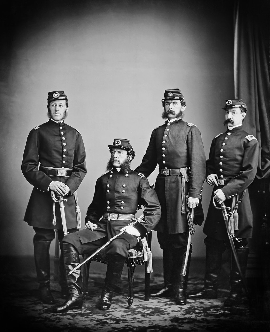 Union Brig. General Samuel Wylie Crawford og staben, sommeren 1862 av Mathew B. Brady