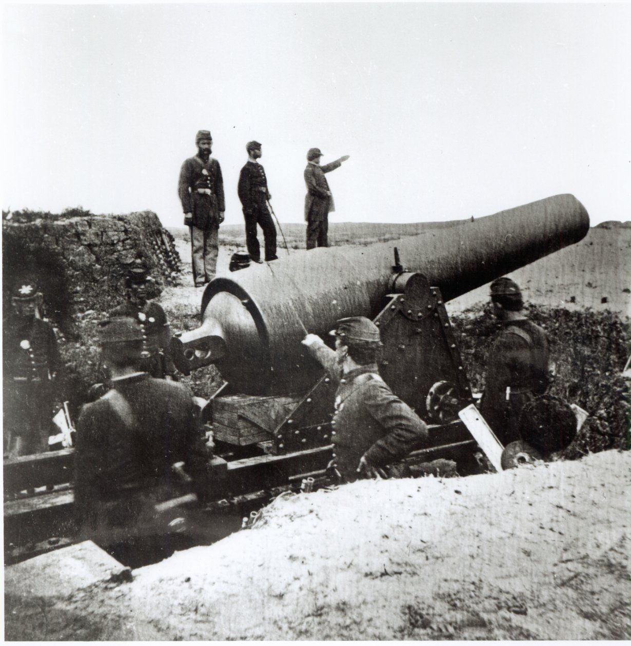 Artilleribatteri til den føderale hæren under den amerikanske borgerkrigen, 1862 av Mathew B. Brady