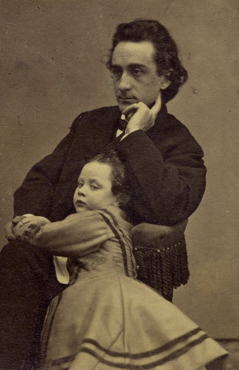 Edwin Booth og datteren Edwina av Mathew B. Brady