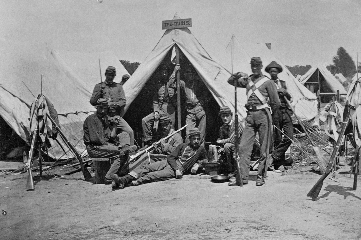 Føderal leir, 1862 av Mathew B. Brady
