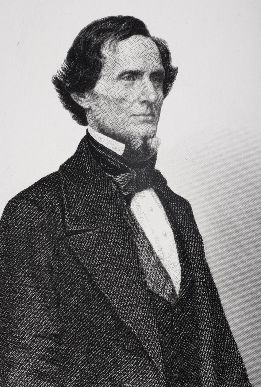 Portrett av Jefferson Davis (1808-1889) (detalj av 254703) av Mathew B. Brady