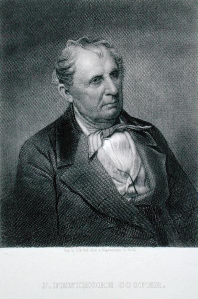James Fenimore Cooper (1789-1851), gravert av Henry Bryan Hall (1808-84) etter en daguerreotypi (gravering) av Mathew (after) Brady