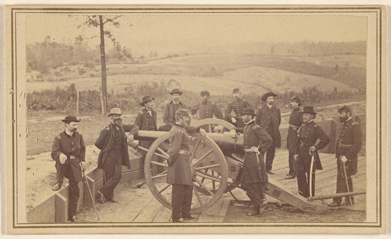General Sherman og hans stab før Atlanta, 19. juli 1864 av Mathew B. Brady