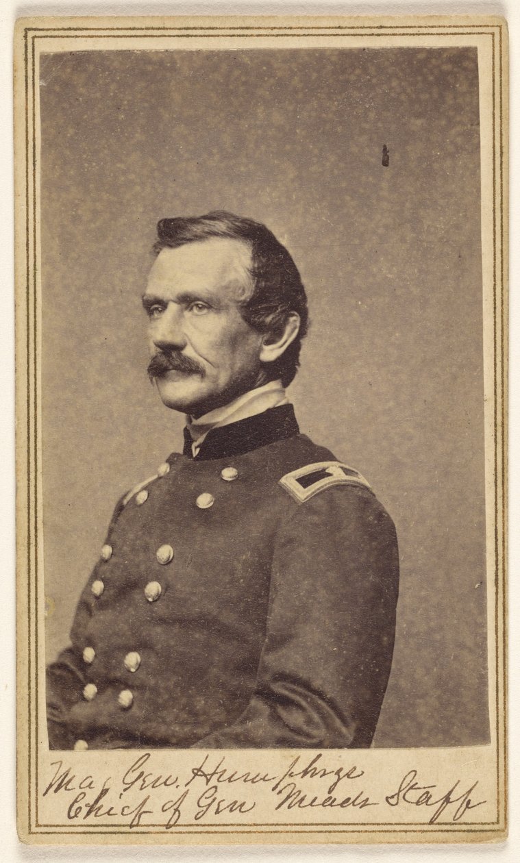 Generalmajor [Andrew Atkinson] Humphreys. Sjef for general Meades stab. av Mathew B. Brady