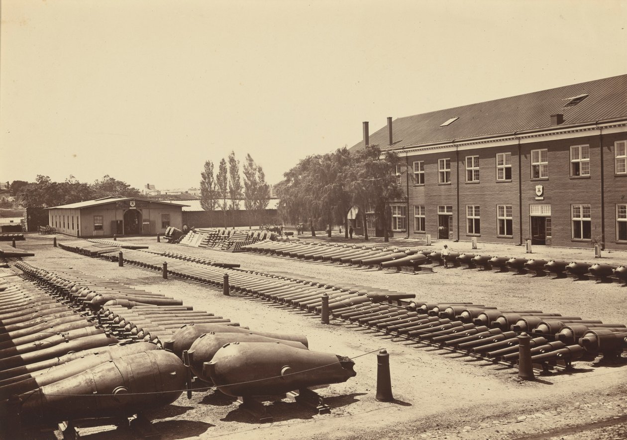 Motiver fra marinens artilleriverft, Washington, D.C., juni av Mathew B. Brady