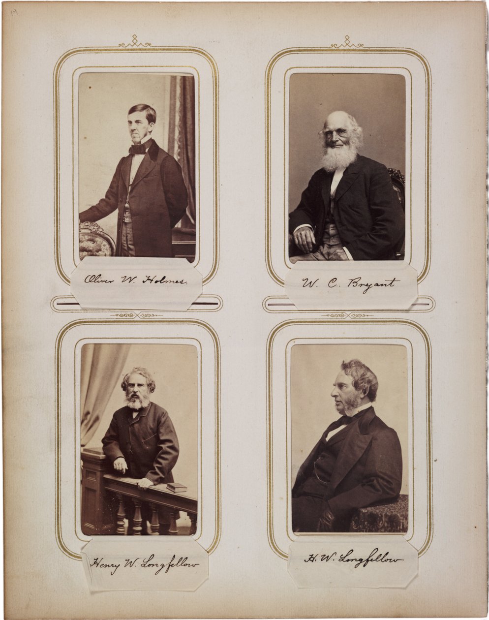 Album med 200 cartes de visite, de fleste av Brady 1865 ca. av Mathew B. Brady