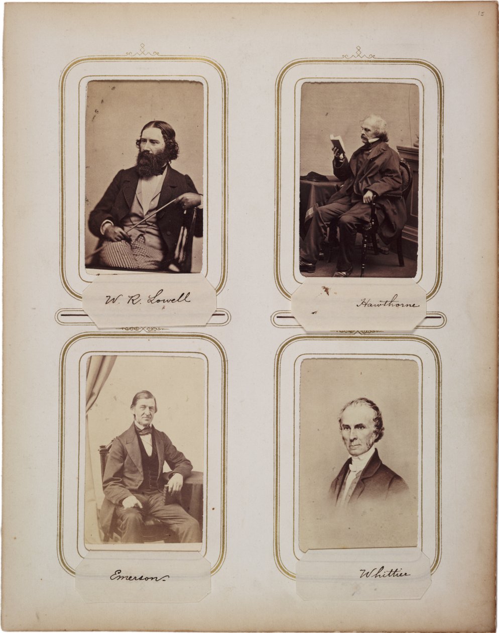 Album med 200 cartes de visite, de fleste av Brady, ca. 1865 (sepia-bilde) av Mathew B. Brady