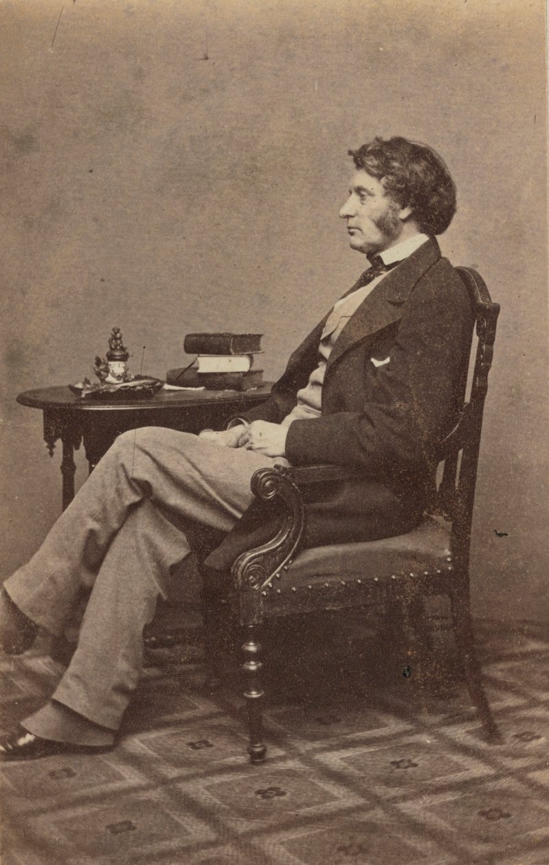 Carte-de-visite-portrett av Charles Sumner, 1860-tallet. av Mathew Brady