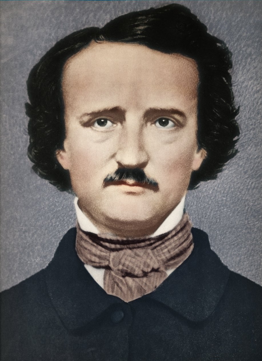 Edgar Allan Poe, c1840, 1939 av Mathew B. Brady