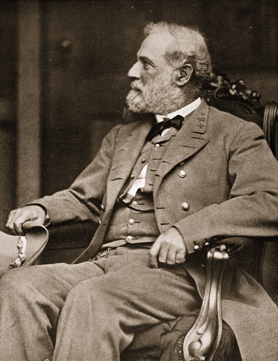 General Robert E. Lee sitter i huset sitt i Richmond, 1865 av Mathew B. Brady