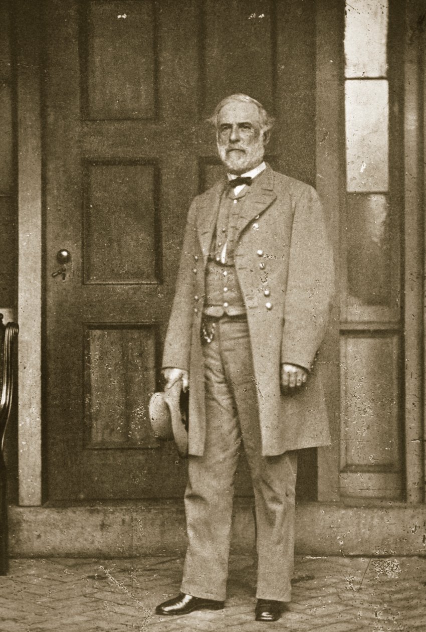 General Robert E. Lee stod utenfor huset sitt i Richmond, april 1865 av Mathew B. Brady