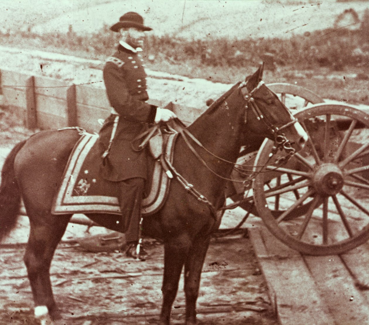 General William T. Sherman (1820-91) i Atlanta, GA (s/hvitt-bilde) av Mathew Brady