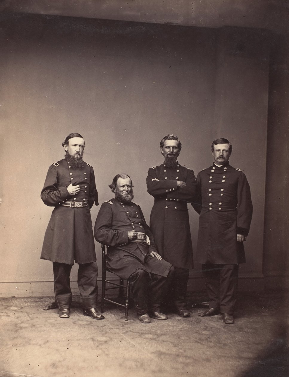 General William Ward og stab, ca. 1861. av Mathew Brady