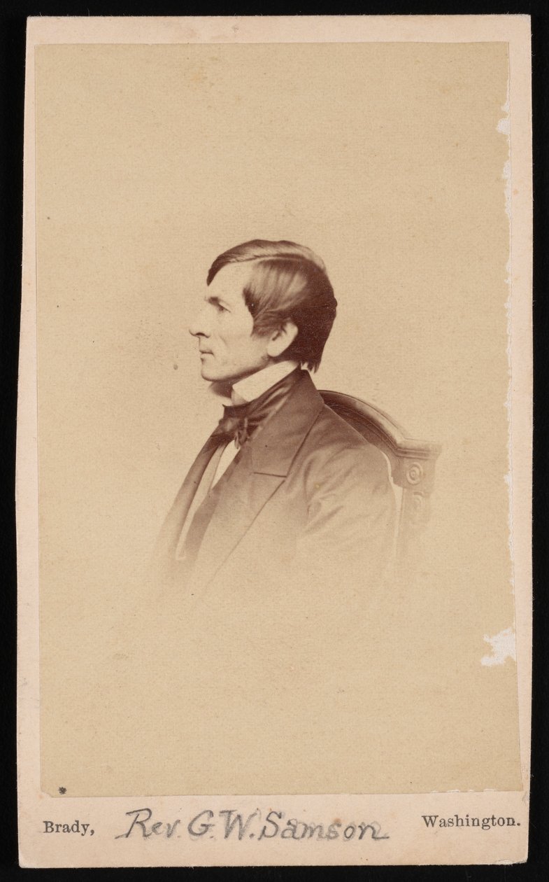 Portrett av pastor George Whitefield Samson 1819-1896, før 1896. av Mathew Brady