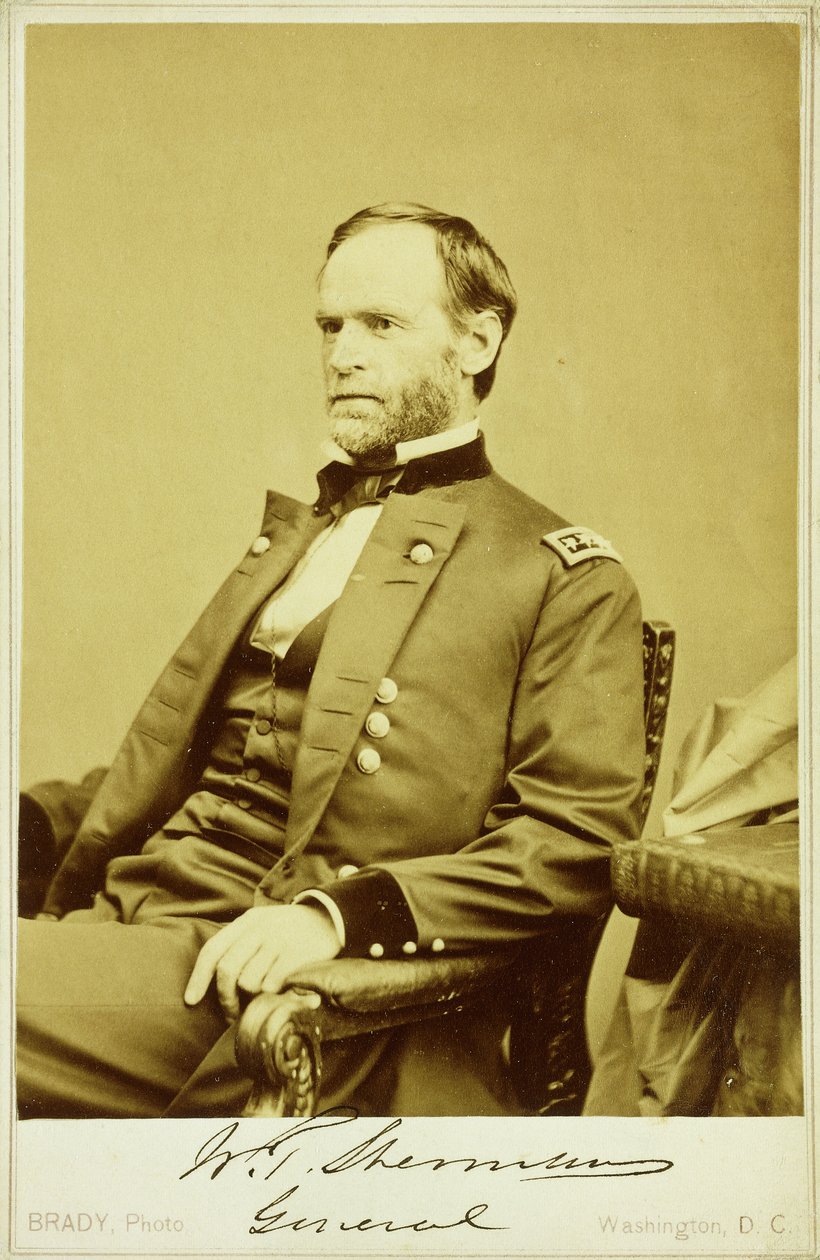 Portrettfotografi av William Tecumseh Sherman av Mathew B. Brady