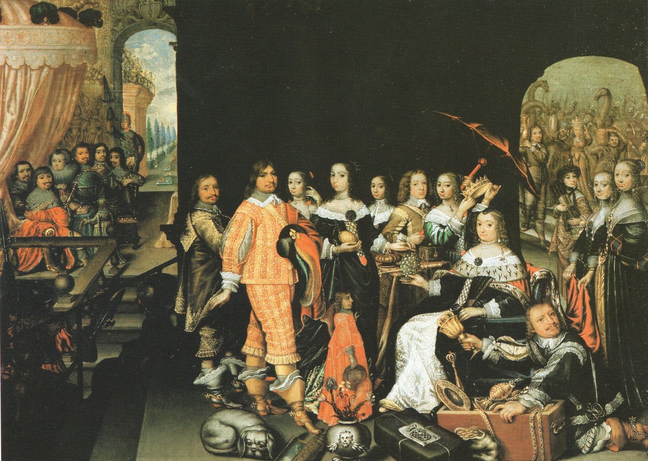 Glorifisering av enkekurfyrsten Elisabeth Charlotte av Brandenburg som dronning av Saba av Mathias Czwiczek