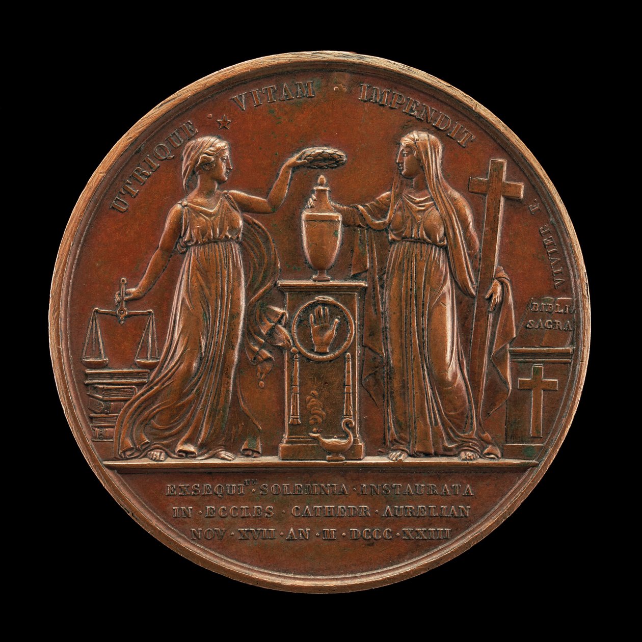 Rettferdighet og tro [omvendt], 1823. av Mathias Nicholas Marie Vivier