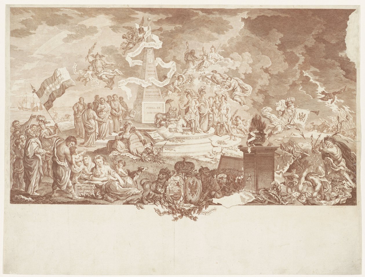 Allegori om sann patriotisme, 1788 av Mathias de Sallieth