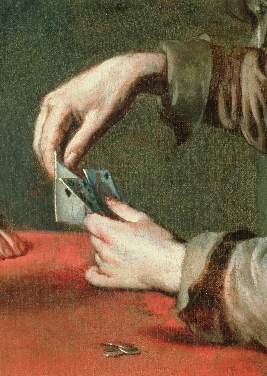 The Cheaters olje på lerret detalj fra 192295 av Mathieu Le Nain