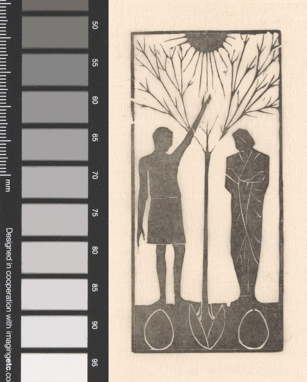 To figurer ved et tre av Mathieu Lauweriks