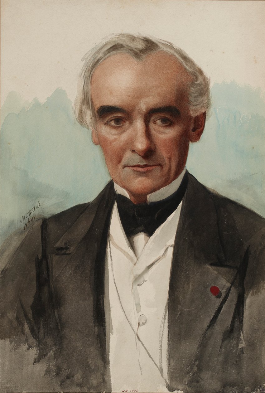 Portrett av forfatteren Prosper Mérimée 1803-1870, 1869. av Mathilde Bonaparte