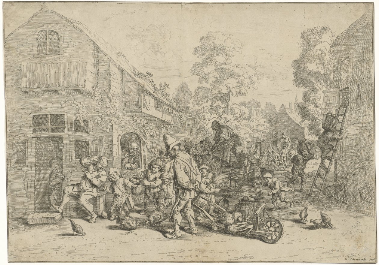 Hanekamp av Mathys Schoevaerdts