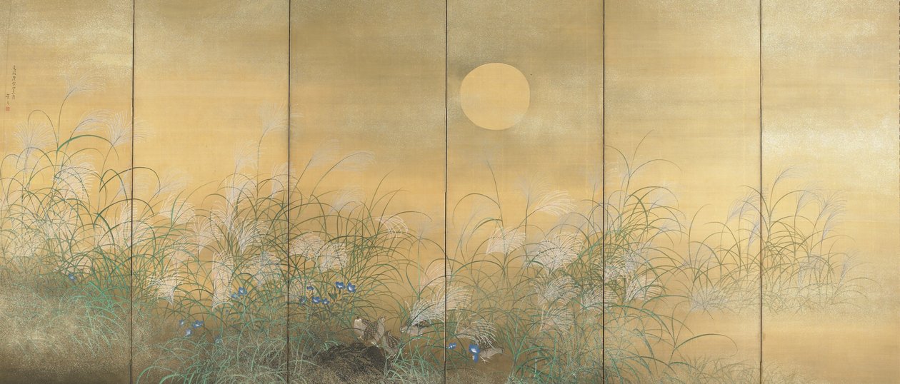 Vaktelfôring blant Susuki og Kikyo av Matsumura Keibun