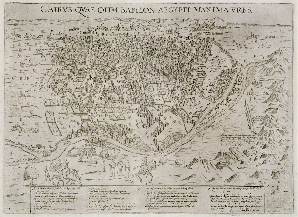Bykart over Kairo, ca. 1600 av Matteo Florimi