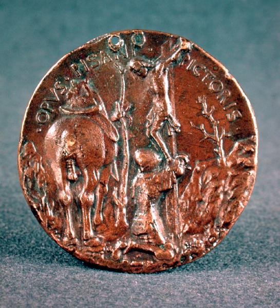Medalje (revers) av Sigismondo Pandolfo Malatesta (1417-68), som viser korsfestelsen, 1446 (for forside se 165742) av Matteo di Andrea de Pasti