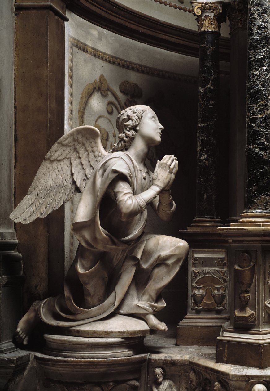 Angel in Adoration Marmorskulptur av Matteo Civitali (1436-1501) av Matteo Civitali