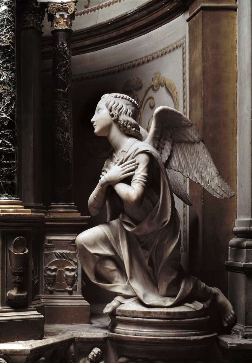 Angel in Adoration Marmorskulptur av Matteo Civitali (1436-1501) av Matteo Civitali