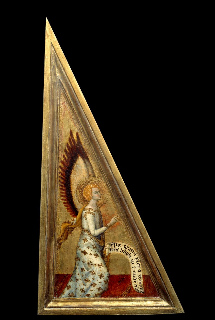 Bebudelsesengelen. Maleri av Matteo Giovanetti (1300-1369) 1300-tallet av Matteo Giovanetti