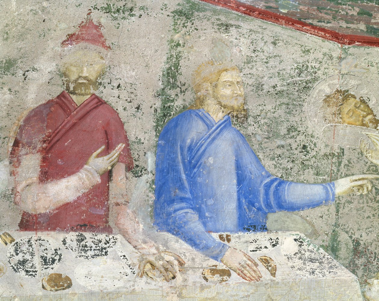 The Feast of Herodes, detalj fra kapellet til St. Jean, 1347 (detalj av 87131) av Matteo Giovanetti