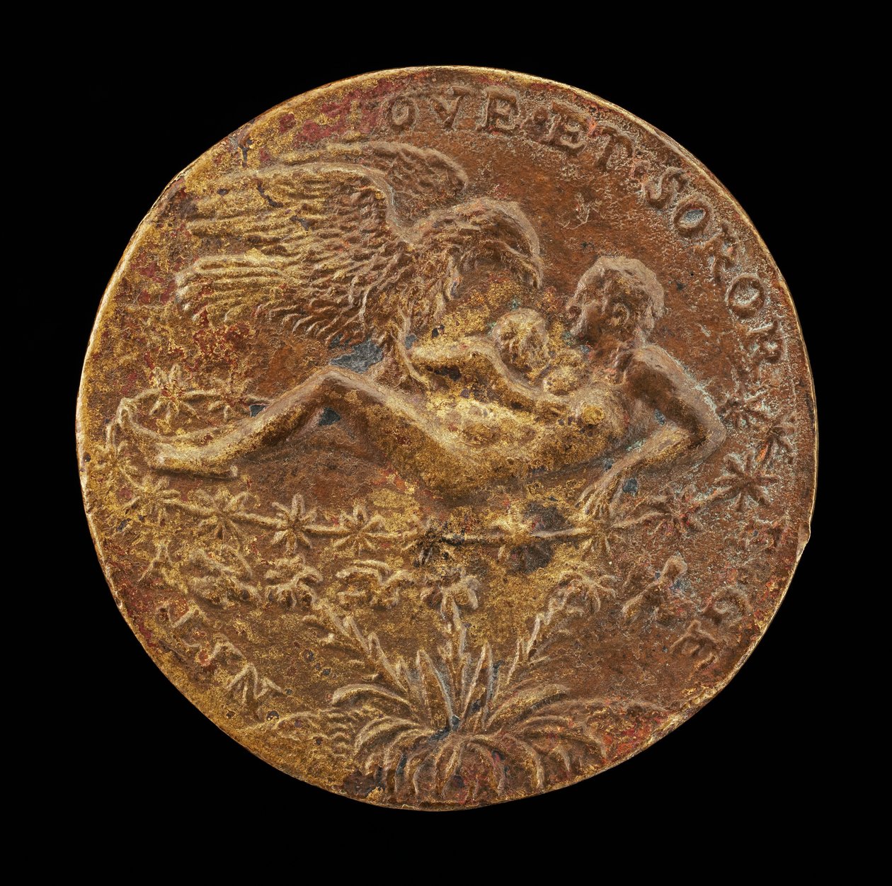 Jupiter som en ørn som bringer spedbarnet Hercules til Juno [revers], 1562. av Matteo Pagano