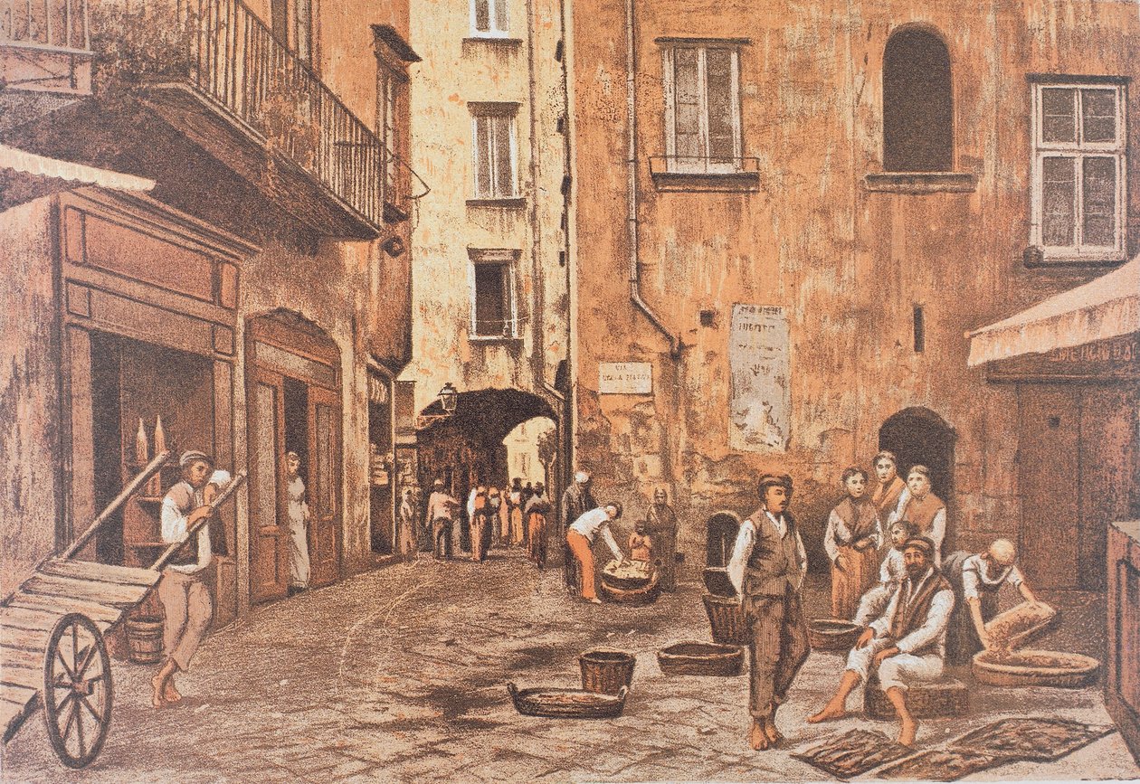 Italia, Napoli, Piazzetta di Porto av Matteo Zampella av Matteo Zampella