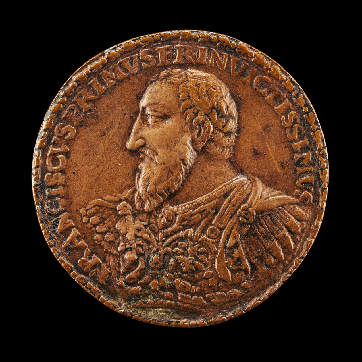François I, 1494-1547, konge av Frankrike 1515, sannsynligvis 15381544. av Matteo dal Nassaro