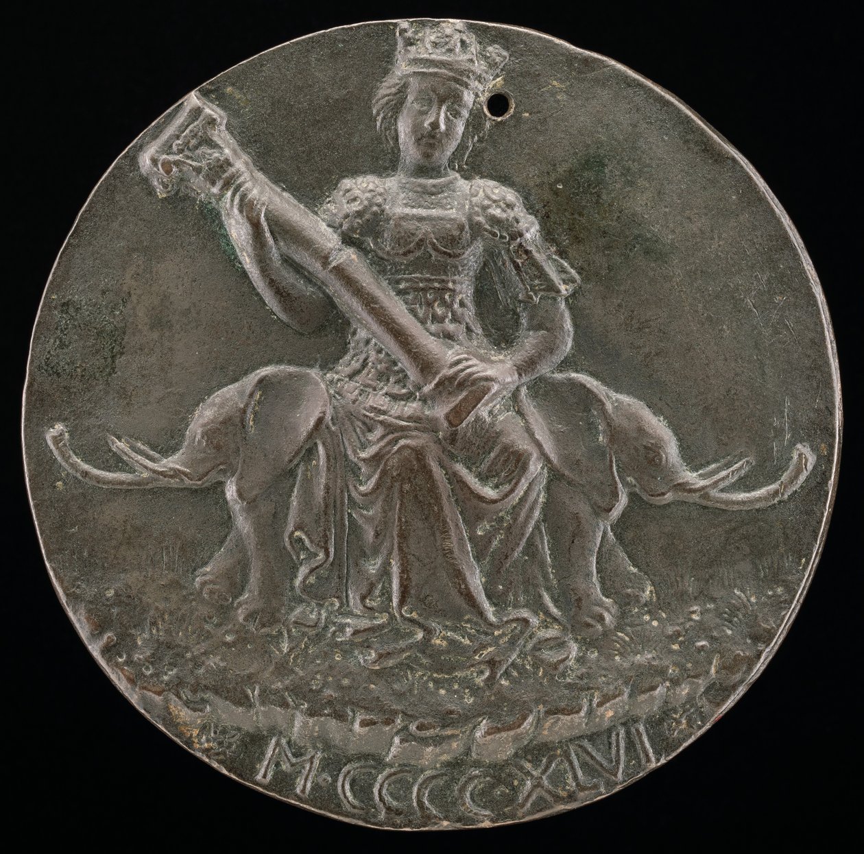 Fortitude Holding a Broken Column [revers], 1446. av Matteo di Andrea de Pasti