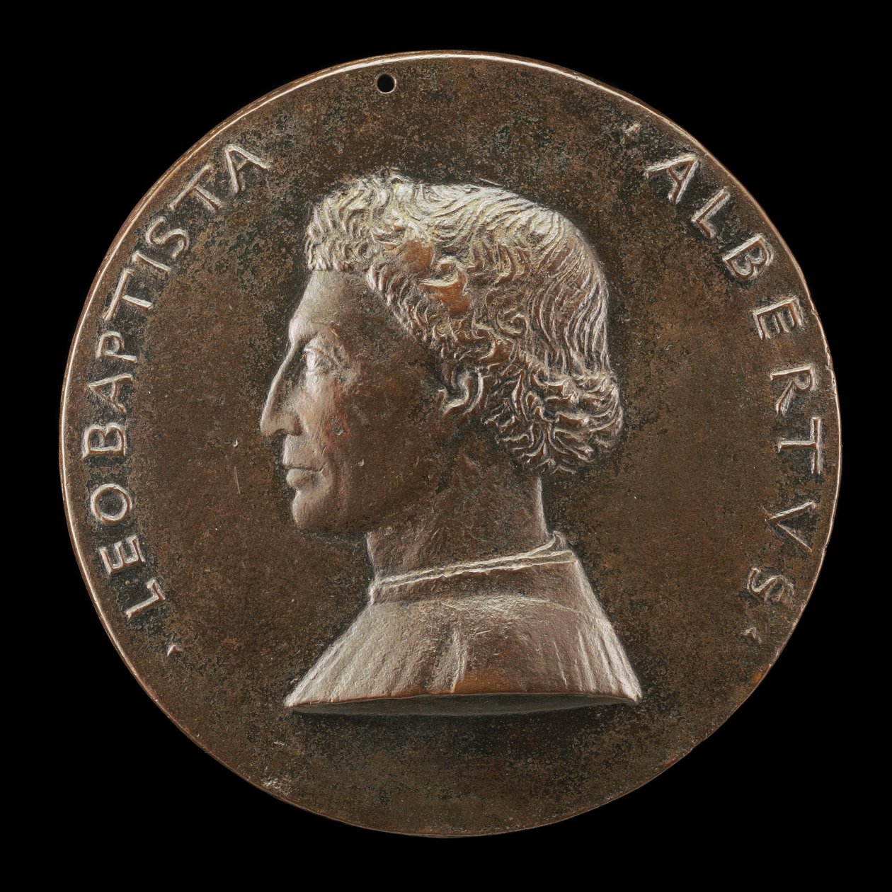 Leone Battista Alberti, 1404-1472, arkitekt og forfatter om kunst og vitenskap [forside], 14461450. av Matteo di Andrea de Pasti