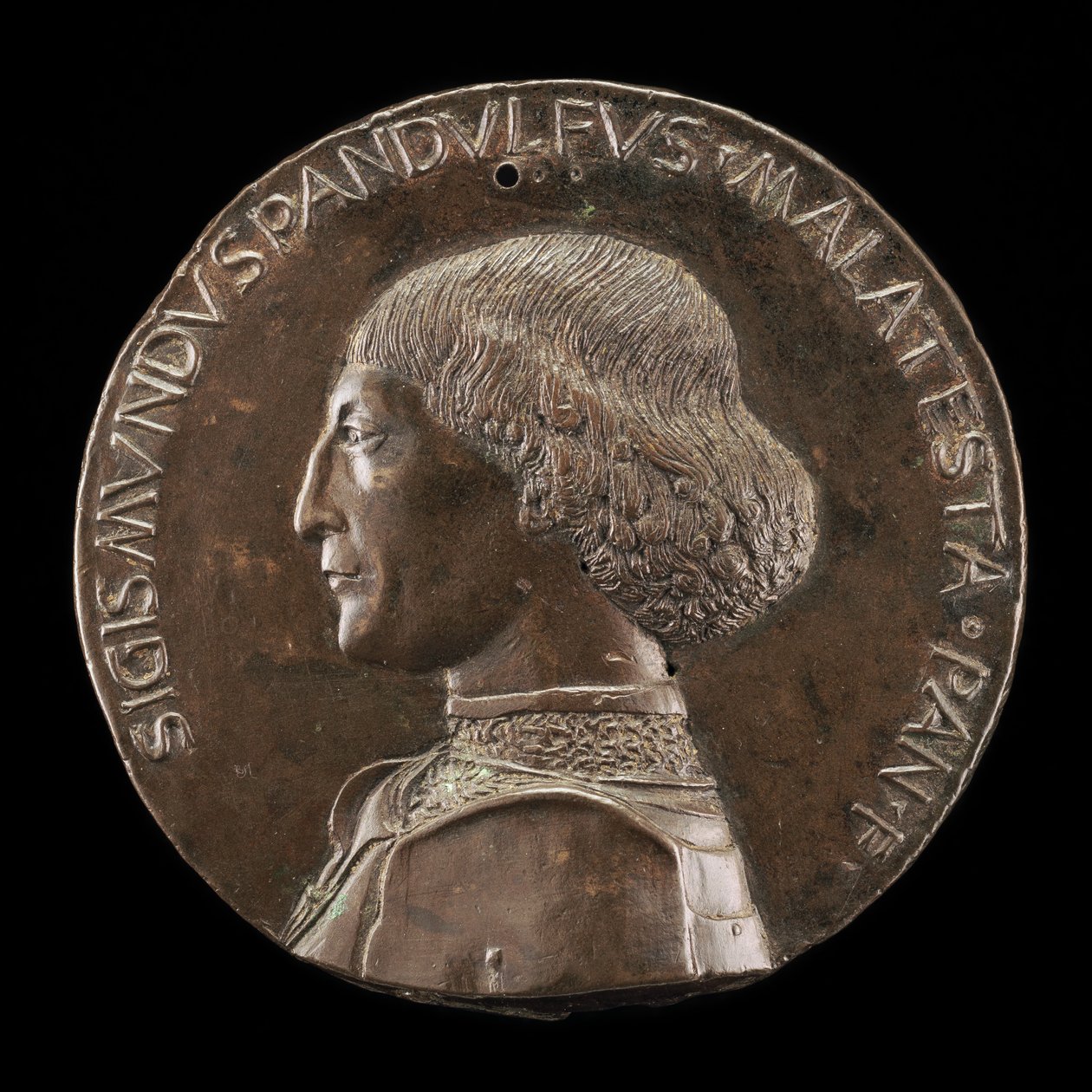 Sigismondo Pandolfo Malatesta, 1417-1468, Lord of Rimini og Fano [forside], 1446. av Matteo di Andrea de Pasti