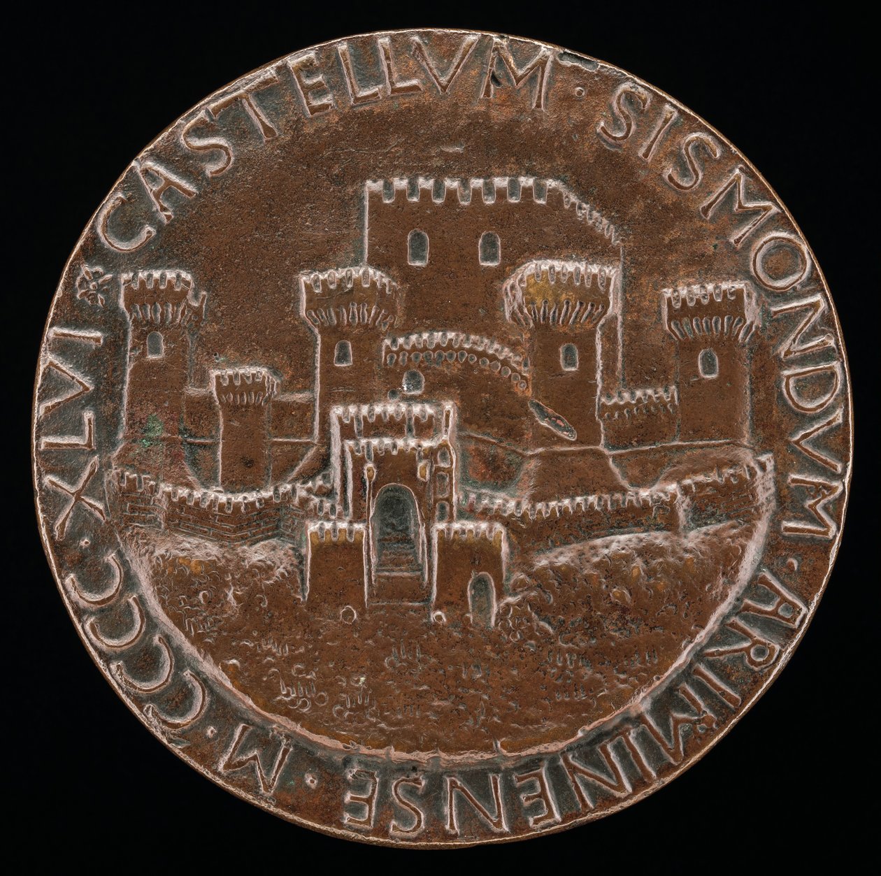 Slottet i Rimini [revers], 1446. av Matteo di Andrea de Pasti