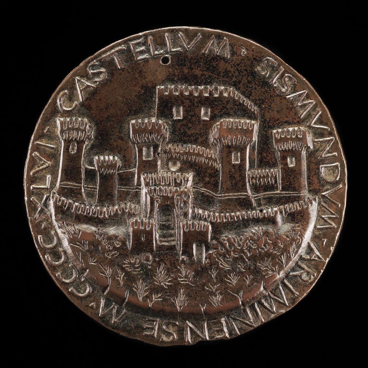 Slottet i Rimini [revers], 1446. av Matteo di Andrea de Pasti
