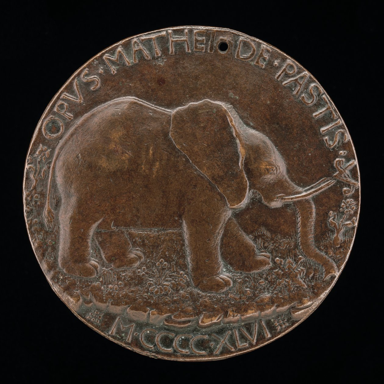The Malatesta Elephant in a Meadow [revers], 1446. av Matteo di Andrea de Pasti