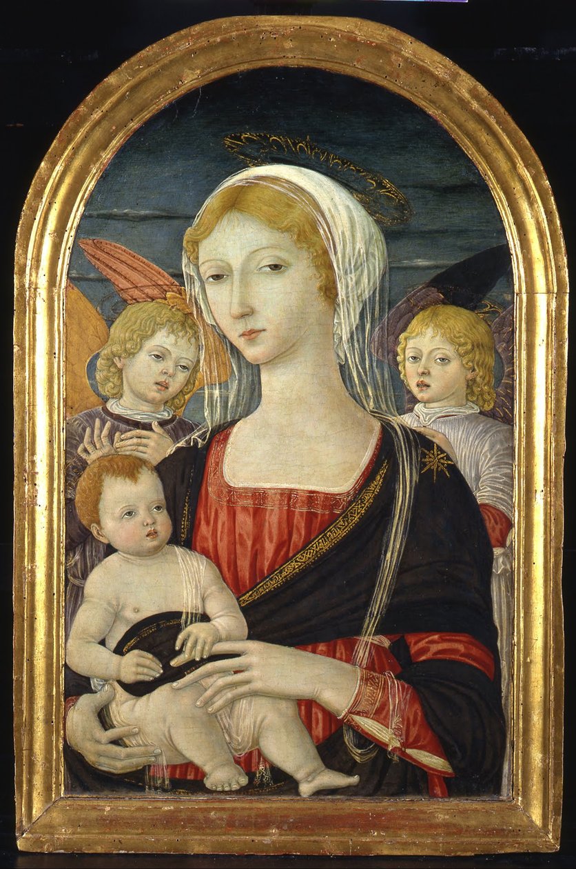 Madonna med barn og engler, ca 1470 av Matteo di Giovanni