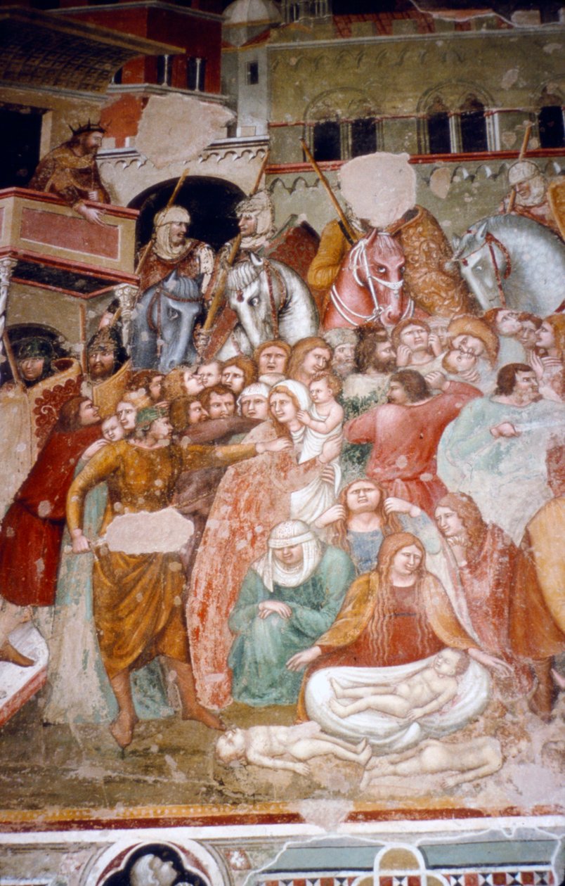 Massacre of the Innocents, Fresco i kirken Santi Agostino, Siena, 1482. av Matteo di Giovanni