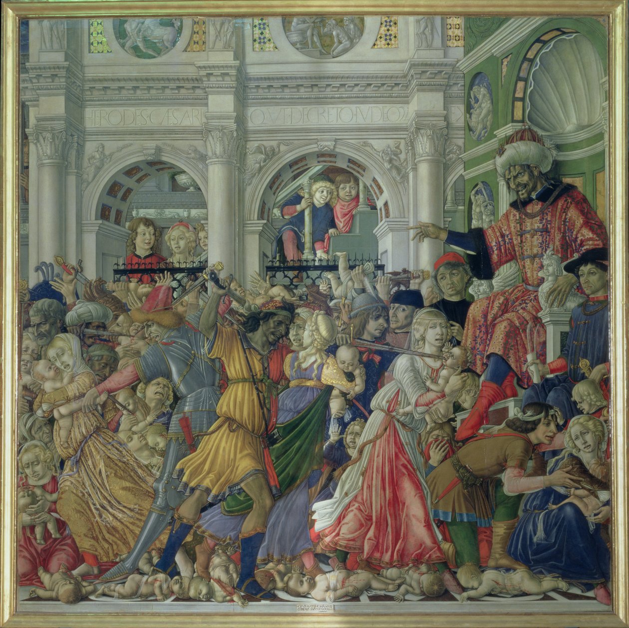 The Massacre of the Innocents, 1482 (tempera på panel) av Matteo di Giovanni di Bartolo