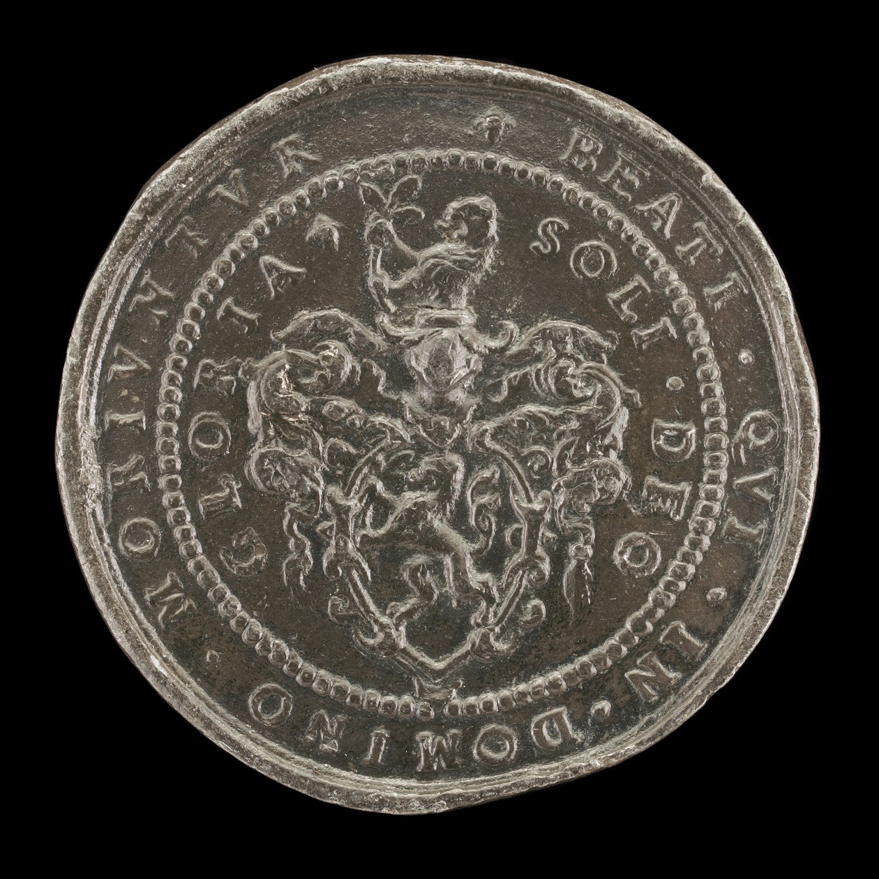 Våpen og inskripsjon [revers], 1592. av Matthäus Carl